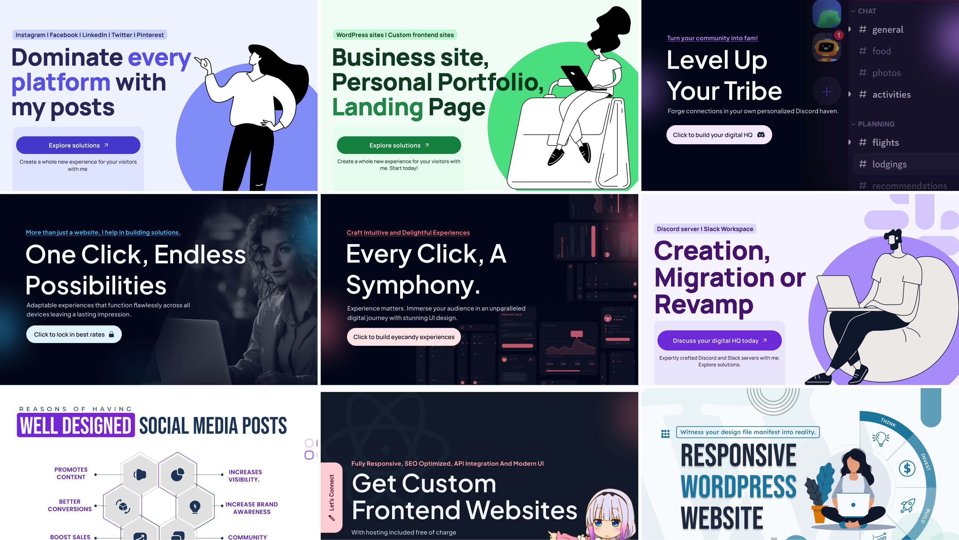 Gig Thumbnails and social media posts